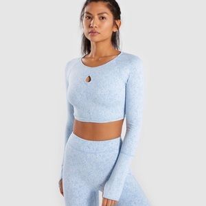 NWT gymshark Fleur Long Sleeve Crop